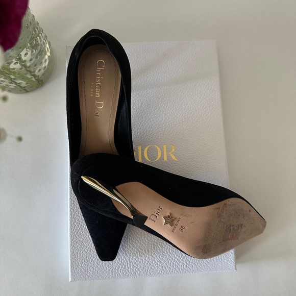 Dior D-Fame Black Suede Pumps - 36 | Luxury & Elegant - Picture 3 of 7